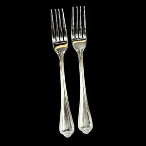 Pfaltzgraff Fairisle Stainless Dinner Forks Flatware Set Of 2
